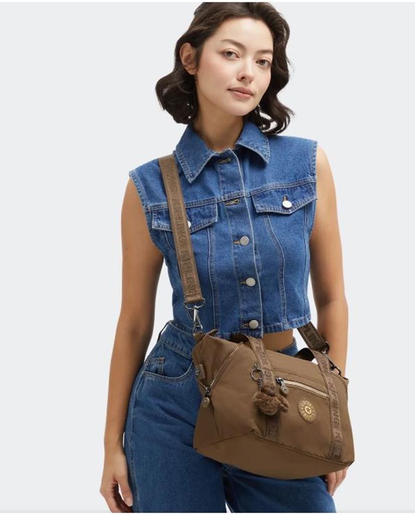 ART MINI Minibolso tote con correa ajustable para el hombro Kaki