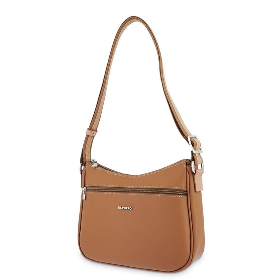 Bolso bandolera góndola mujer color cuero -Angula