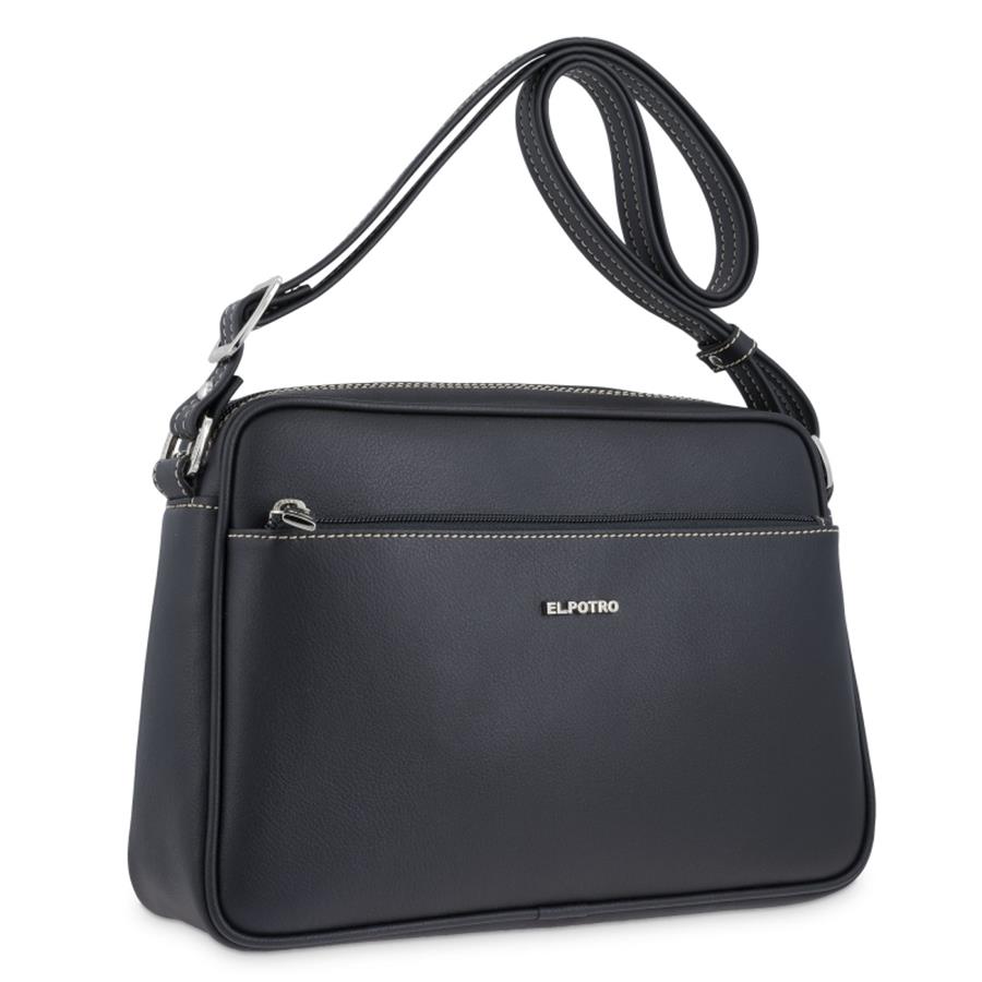 Bolso bandolera grande mujer negro angula
