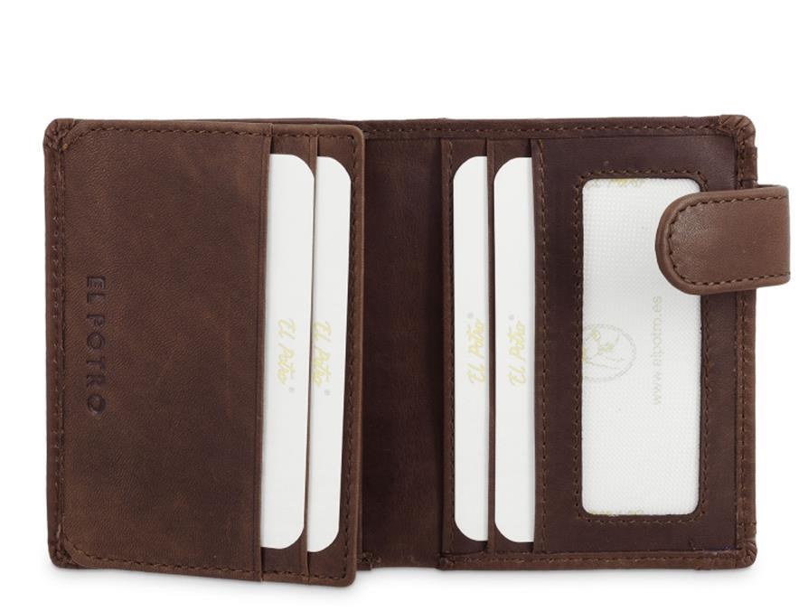 Cartera con monedero exterior hombre en piel vacuno Durango