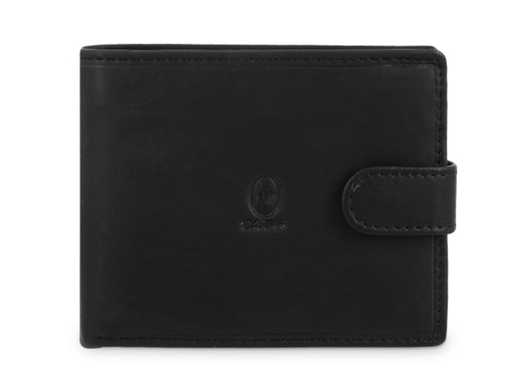Cartera monedero interior de hombre en piel vacuno negro-Durango