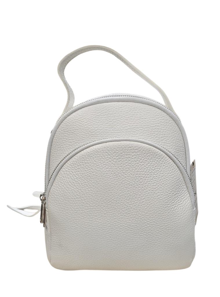 Mochila - bolso piel vacuno blanco
