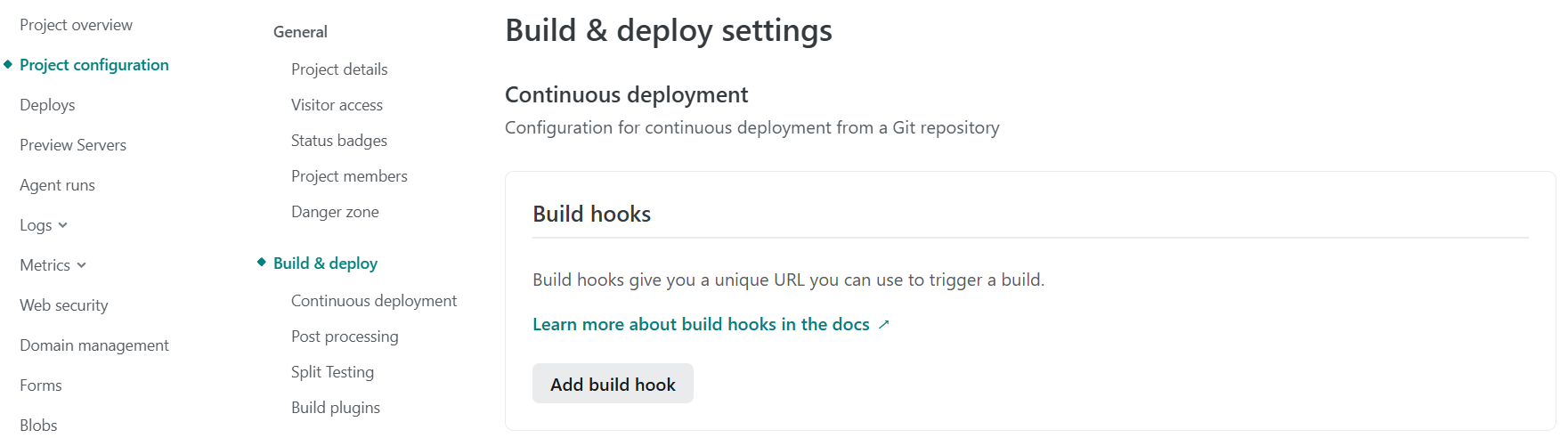 Sección build hooks
