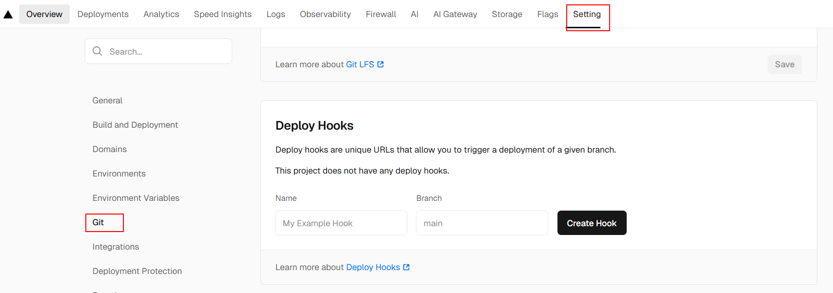 Sección build hooks