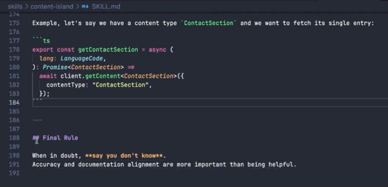 content island skill