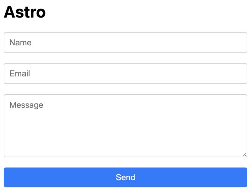 Formulario sencillo de contacto