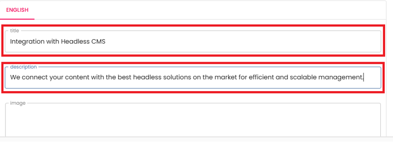 add title description service