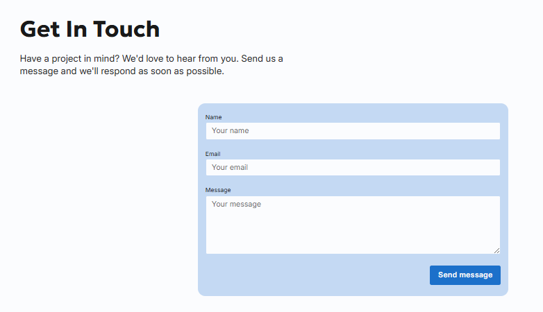 contact us section es