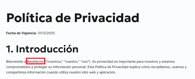 new privacy policy es