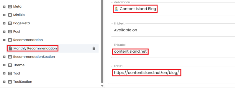 recommendation changes