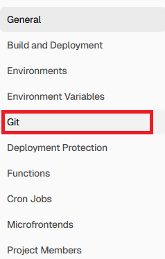 selected git