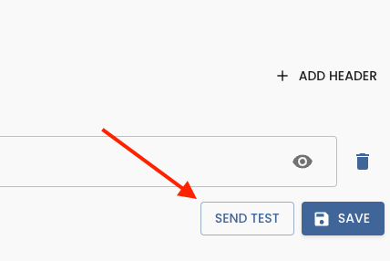 Send test button