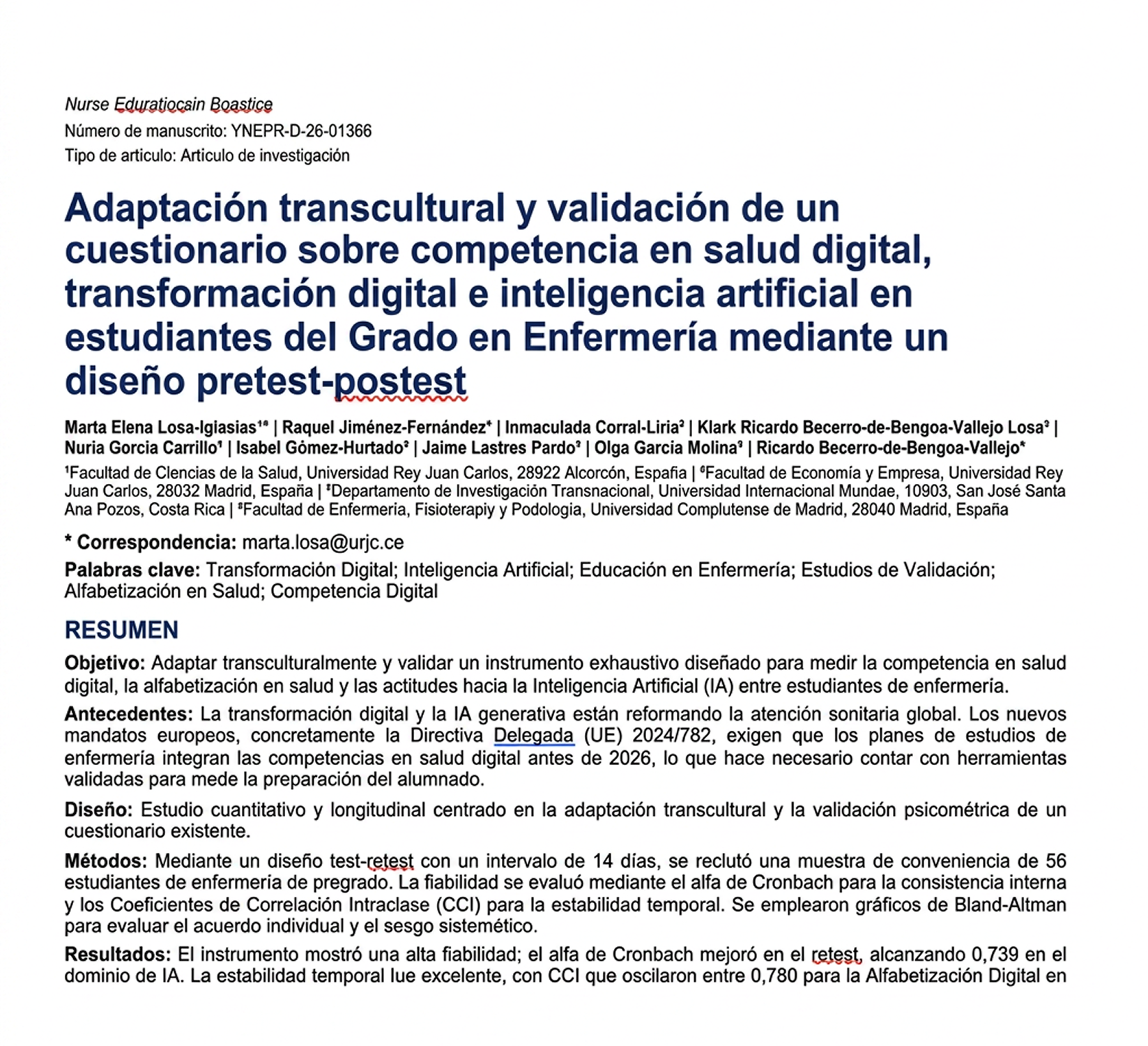 Adaptación transcultural y validación de un cuesionario ...